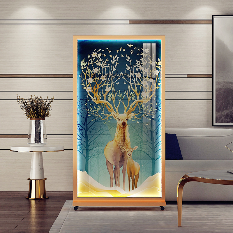 Elk Nordic Living Room Screen Partition Laser Cut Stainless Steel For Hotel Lobby
