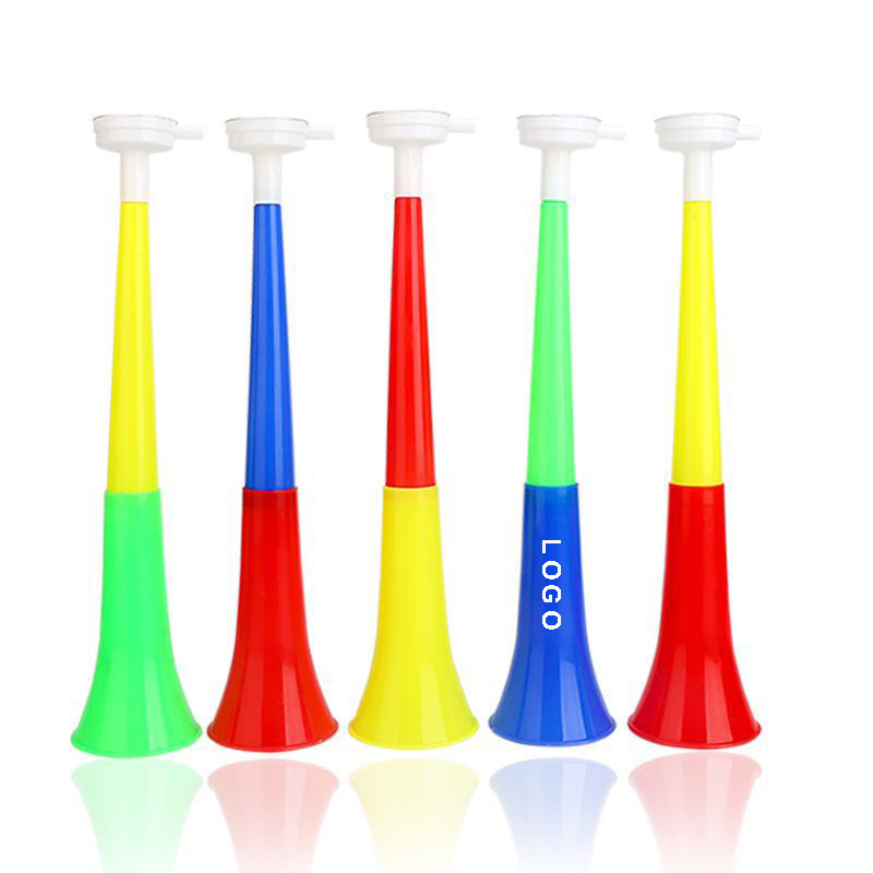 Football Game Promotional Cheering Horn 37*7cm PP Logo Customized Sports Supplies