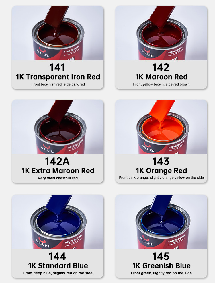 High Gloss 4L Acrylic 1k Automotive Paint Single Component Auto Refinish Paint Metallic Blue Car Paint Paint Thinner Car