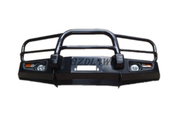 2016 Black Front Bumper Guard Rolled Steel Material For Toyota Landcruiser 80 Body Parts