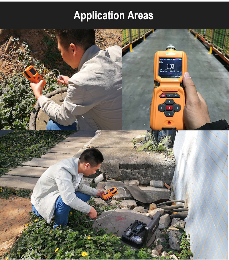 VOC PID Portable Multi Gas Detector MS600 With Sampling Pump