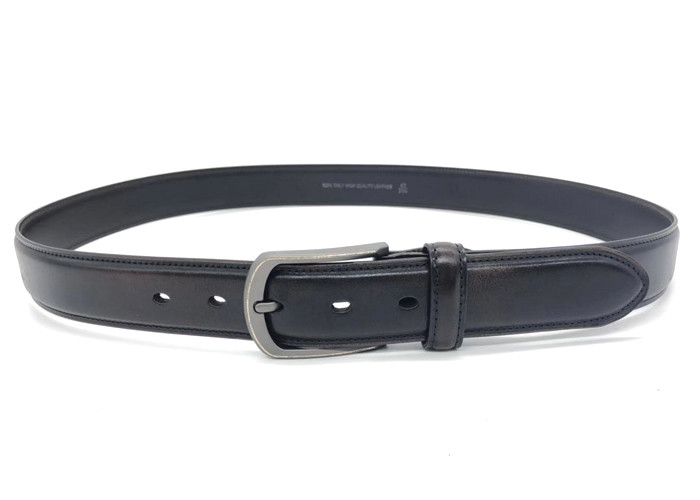 Stretchable 1.3 Inch Cowhide Leather Waist Belt For Men
