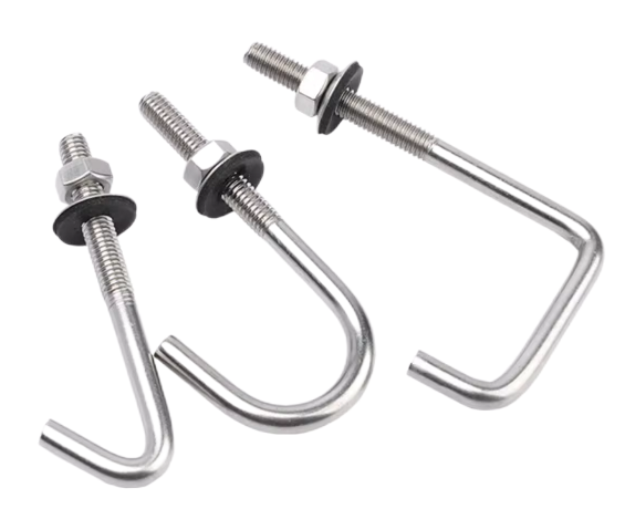 Passivation Finish Square U-Bolt SS 304 316 Stainless Steel M10 M12 6mm 8mm x 178mm