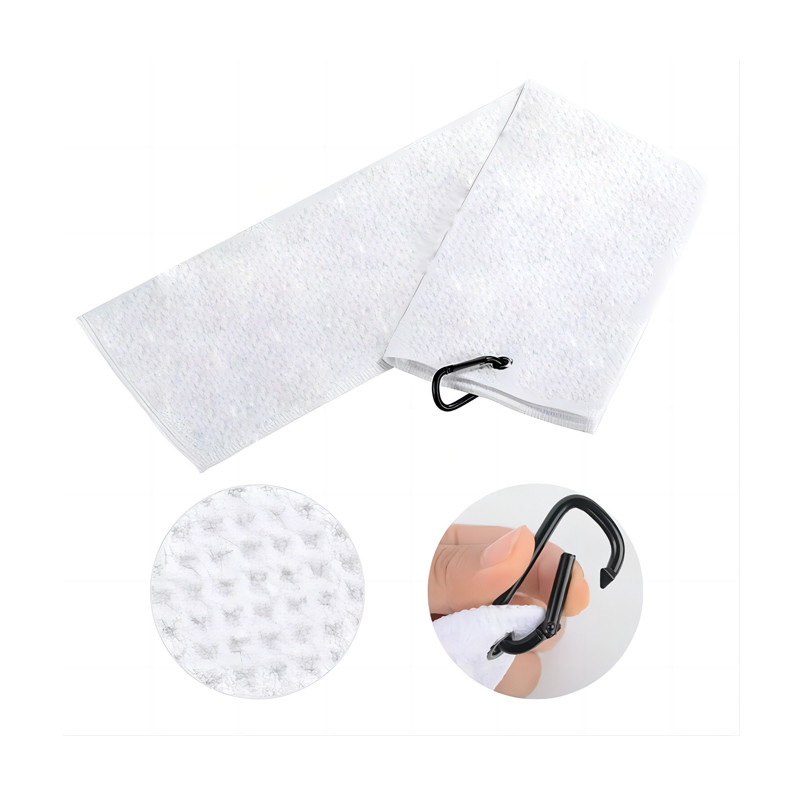 Custom Microfiber Waffle Golf Towel With Magnetic Logo Printed