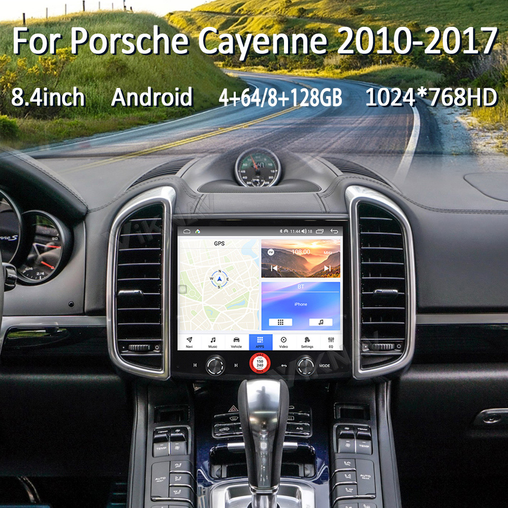 Viknav Car Radio For Porsche Cayenne (2010-2017) 8.4 inch Android Auto Stereo Multimedia Player GPS Navigation Wireless