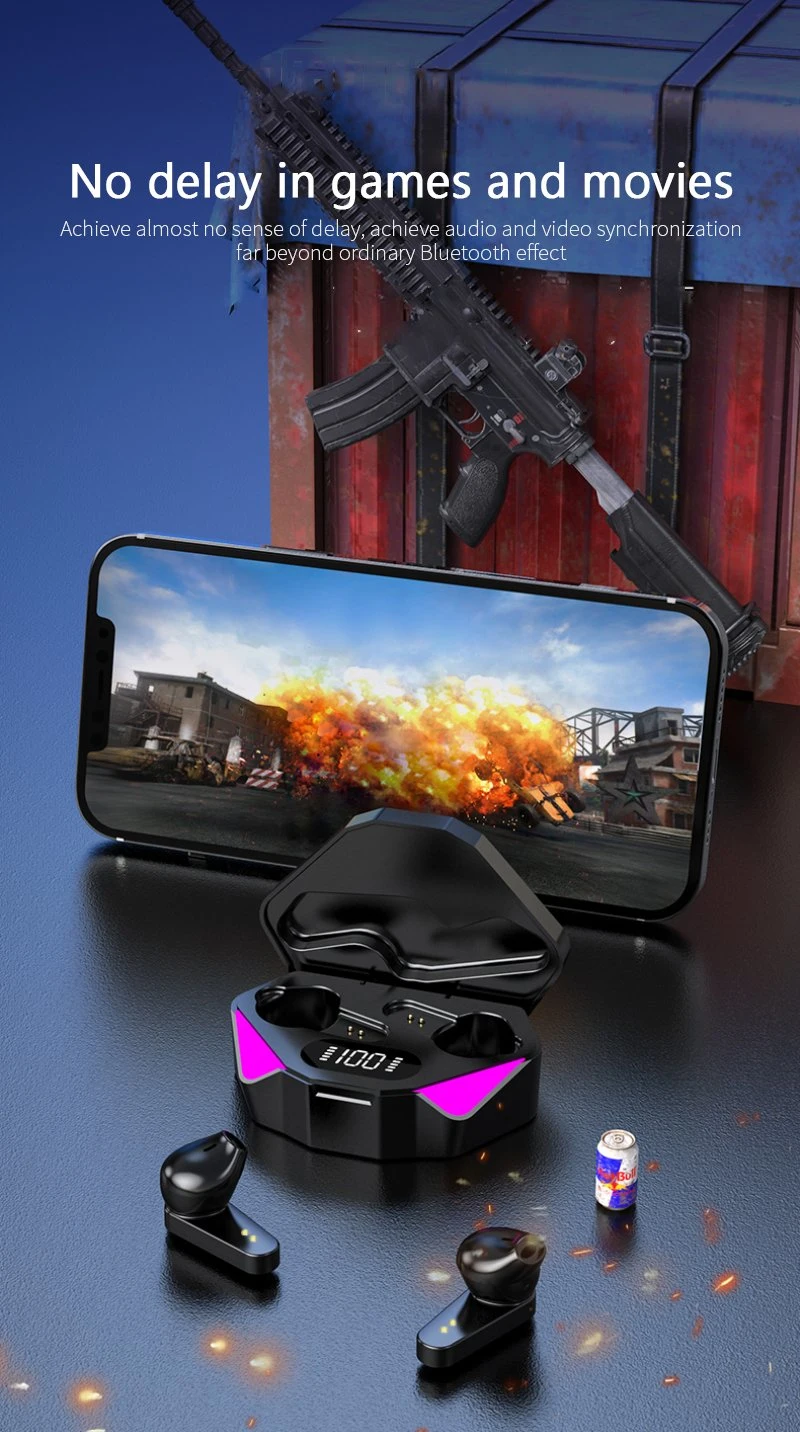 X15 Wireless 5.0 Gaming Earphone Mini Stereo True Headphone Magnetic Charging Sports Headset