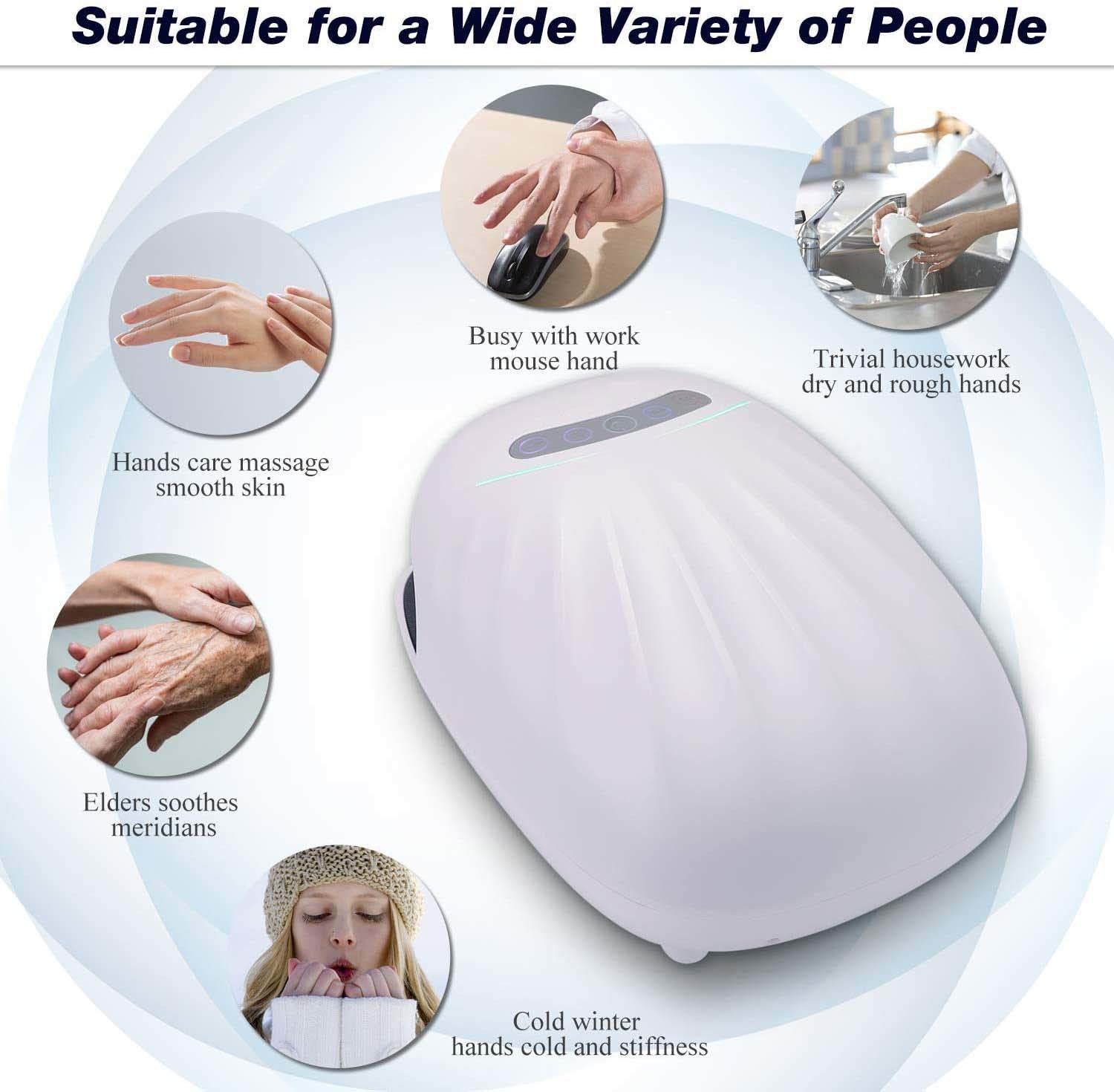 Air Pressure Cordless Hand Massager Finger Roller Blood Circulation 240V