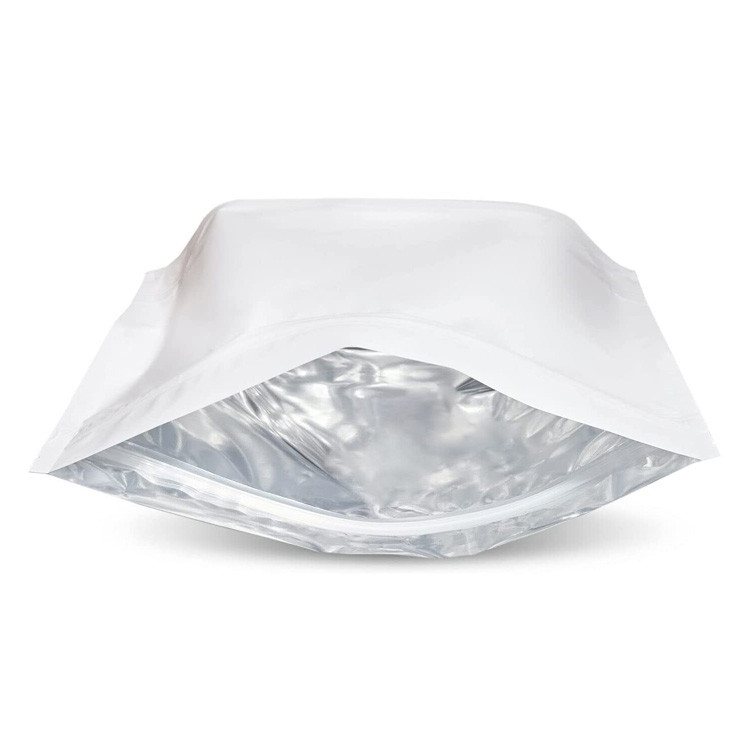 Matte White Slider Child Resistant Exit Bags 12"x9"x4" Smell Proof k