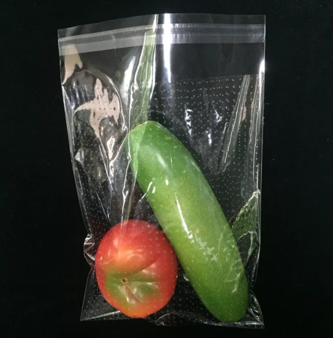 Customized Size Microperforated Bags Plastic Poly Packing Bags For Fruit Cookie
