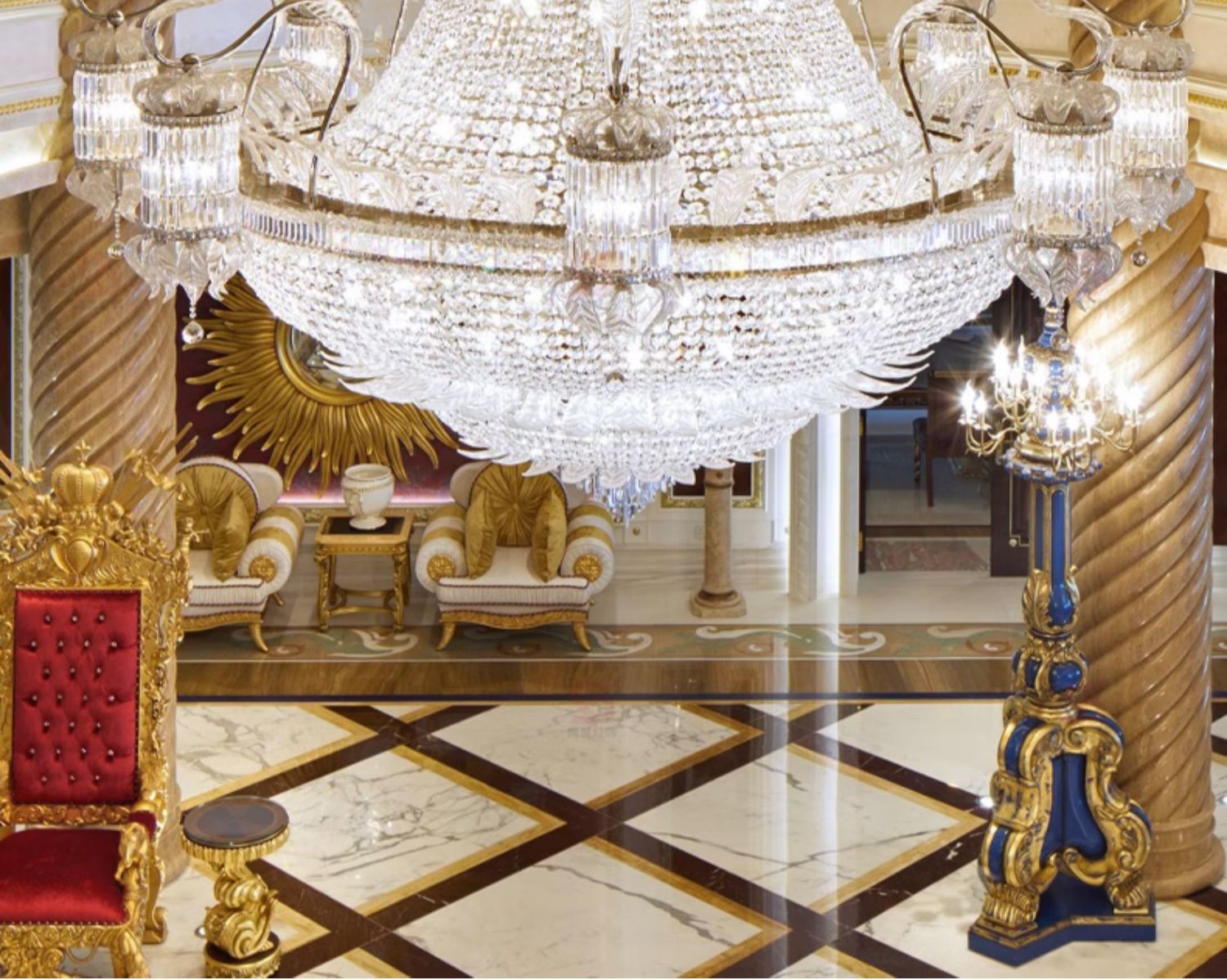 Non Standard Engineering Center Hall Large Chandeliers For Duplex Villa