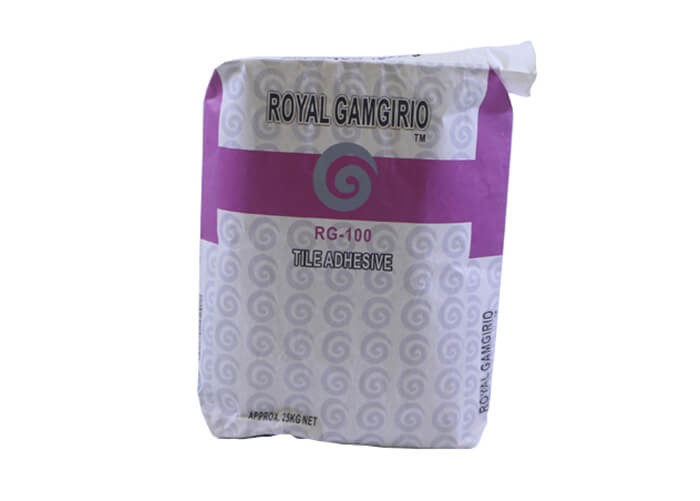 Durable 20kg Block Bottom Valve Bag , Multiwall Kraft Paper Sacks For Tile Adhesive
