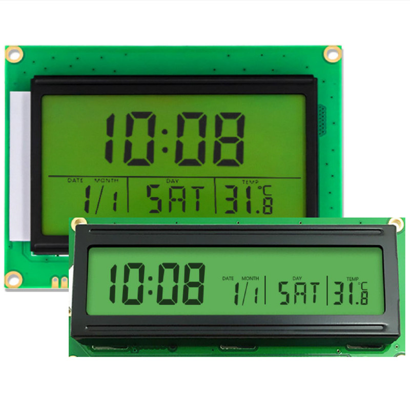 Custom LCD Panel, Monochrome Temperature Control Instrument Energy Storage Power LCD, STN Yellow Green Segment LCD