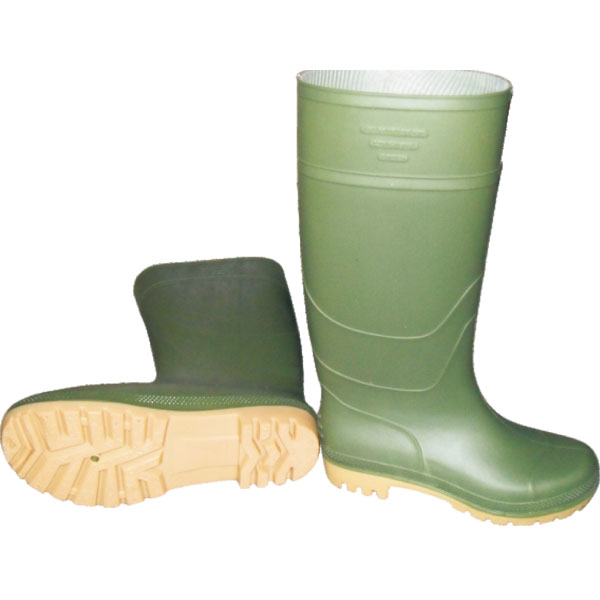 Rubber Outsole RB108 White Italy Style PVC Portable Safety Rain Boots without Steel Toe