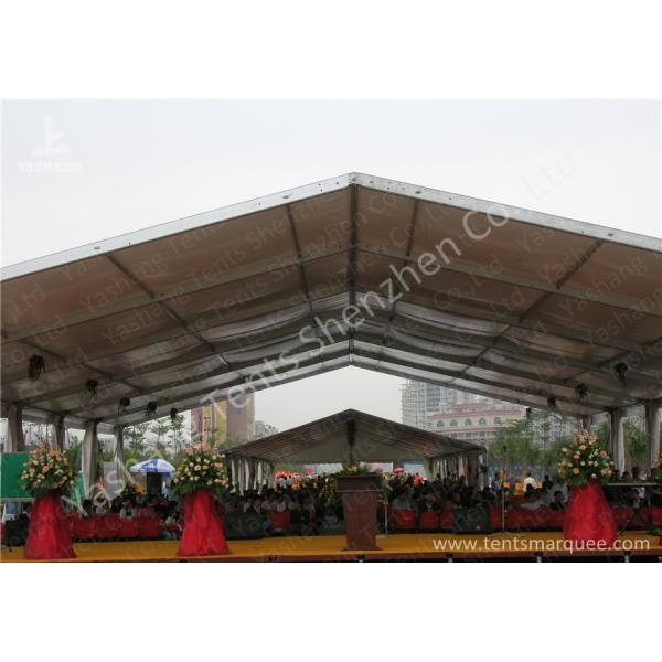 White Ultraviolet Proof Center Gable Pole Custom Event Tents / Outdoor White Event Tents
