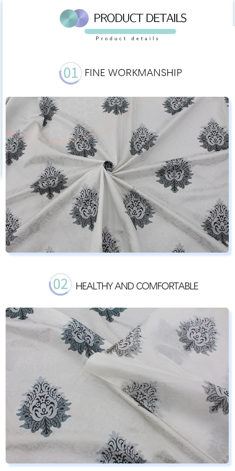 Dark Pattern Mattress Quilting Fabric Coloured Printed Cloth Sustainable