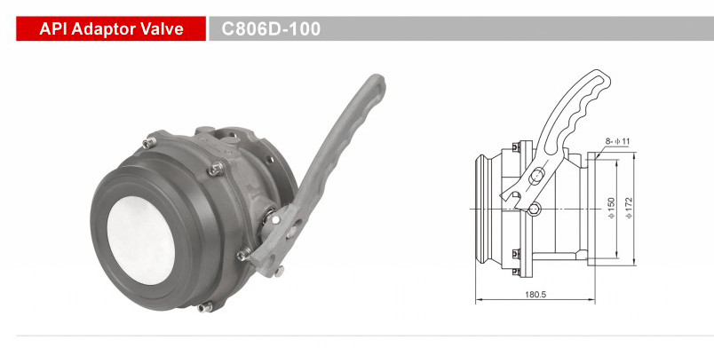 API Adaptor Valve Custom Truck Parts GETC806D -100 Installation Convenient