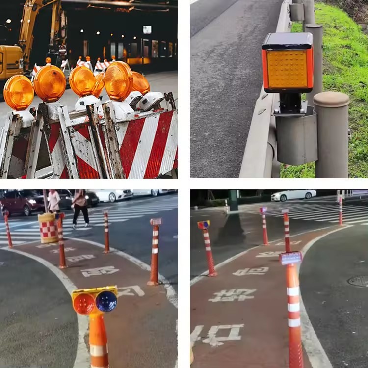 Traffic Construction Flashing Warning Lights Lamp Led Solar Road Safety Traffic Barricade Warning Light