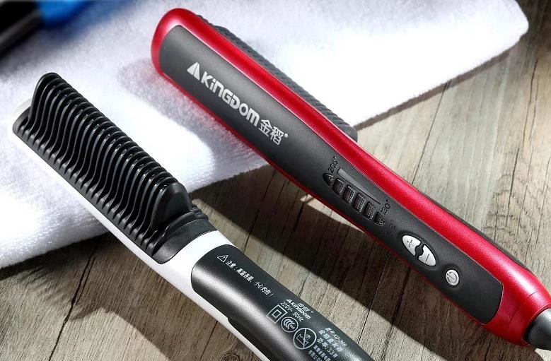 Mini Roll Electric Hair Brush , Constant Temperature Abs Ionic Hair Straightener Brush