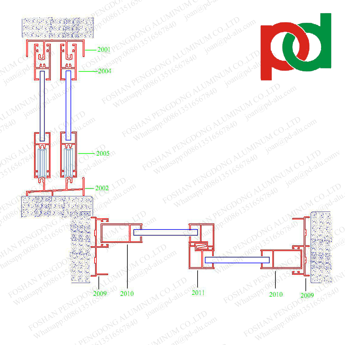 T4 T5 T6 Window Aluminum Profile Anodised Aluminium Extrusions
