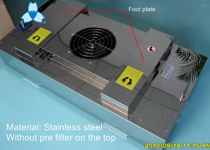 Plate Ffu Filter Fan Unit With 201 304 Stainless Steel Material , 52dBA Noise