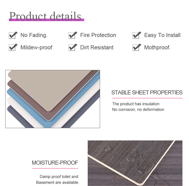 Bamboo Charcoal Wood Veneer Special Offer 1220*2440*5/8mm Flame Retardant Bamboo Charcoal Wood Eco-Friendly PVC Wall Panels Interior Decoration Wall
