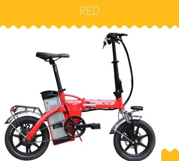 Womens 14 Inch Electric Bike , 350W Folding Battery Powered Bicycles