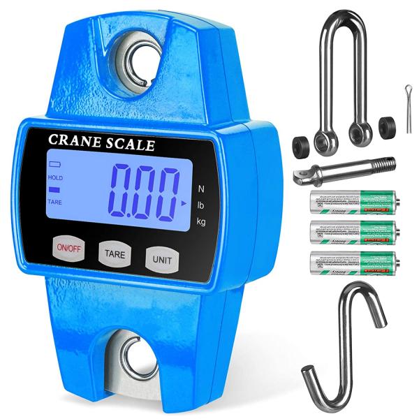 OCS-L Mini Digital Crane Scale Industrial Hook Weighing Scale High Accuracy Digital Load Cell 3*AAA Dry Battery Steel OEM 300KG
