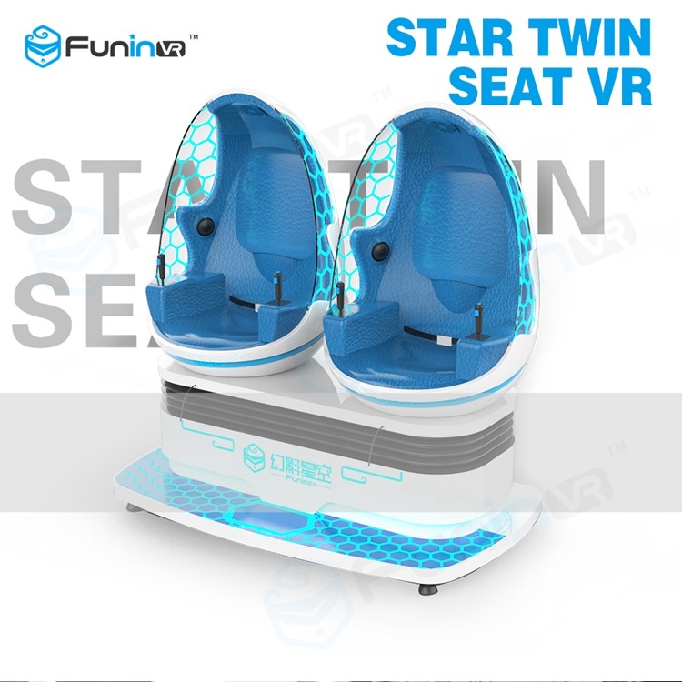 220V Interactive 9D VR Simulator / 360 Degree Rotating VR Egg Chair For Amusement Park