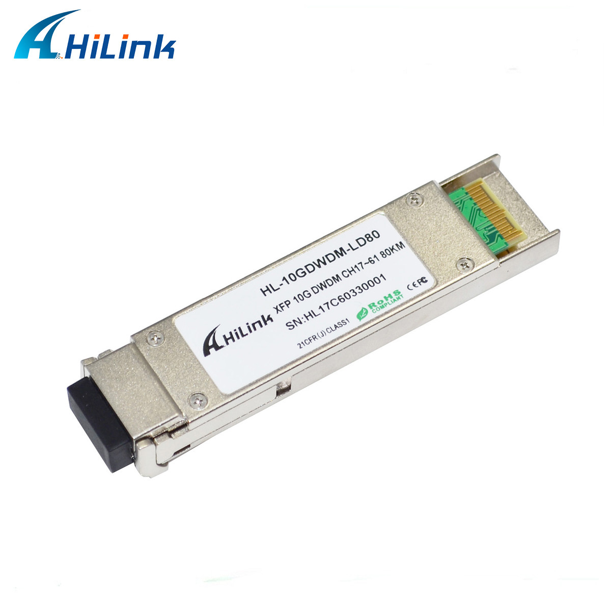 10GBASE XFP ZR XCVR DWDM CH17~61 80KM Optical Transceiver Module