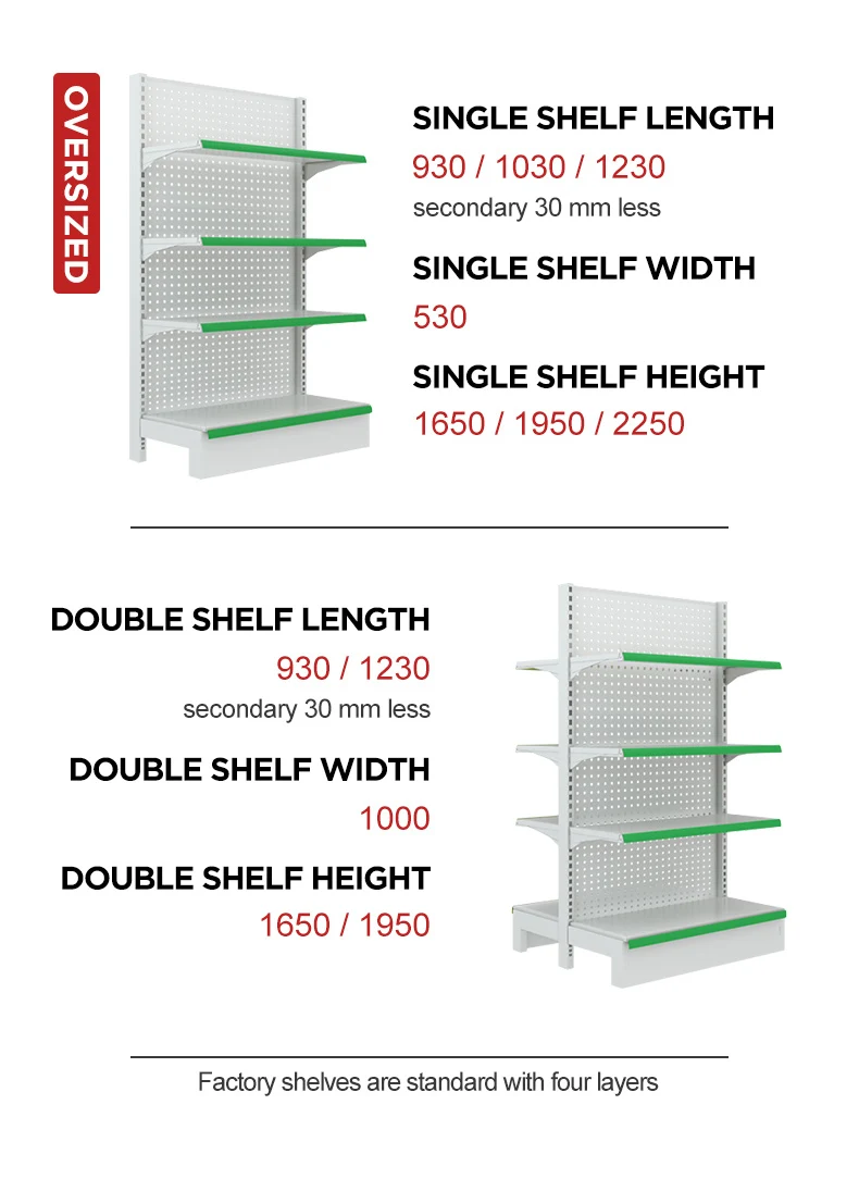 Factory Customized Color Size gondola supermarket shelf rak display rak gondola supermarket wall shelves