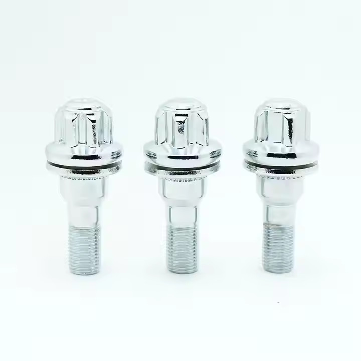 Silver Aluminum Wheel Lock Socket Racing Lug Nuts 10.9 Grade