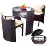 Buy cheap Patio Rattan Dining Table Set Luxury Garden Restaurant Chair Furniture from wholesalers