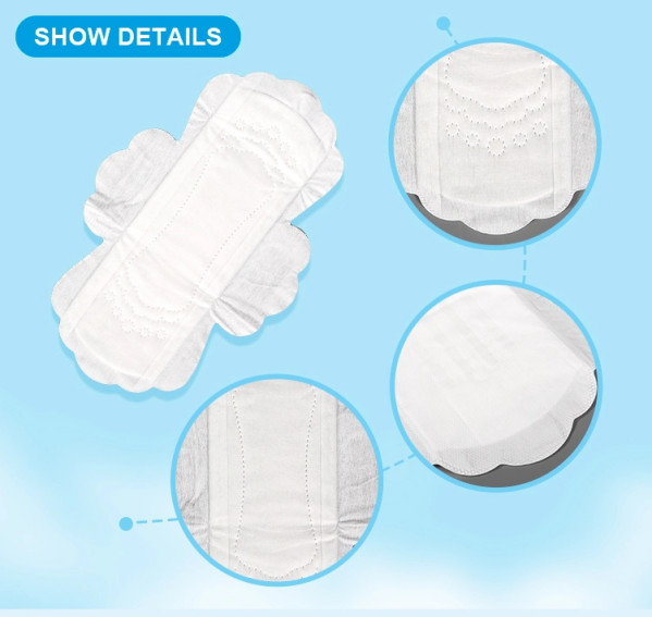Comfortable Negative Ion Sanitary Pad Soft Mesh Surface For Women