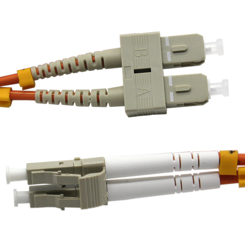 SC UPC-LC UPC Fiber Optic Patch Cord Multi Mode Simplex 3.0mm Lzsh Cable