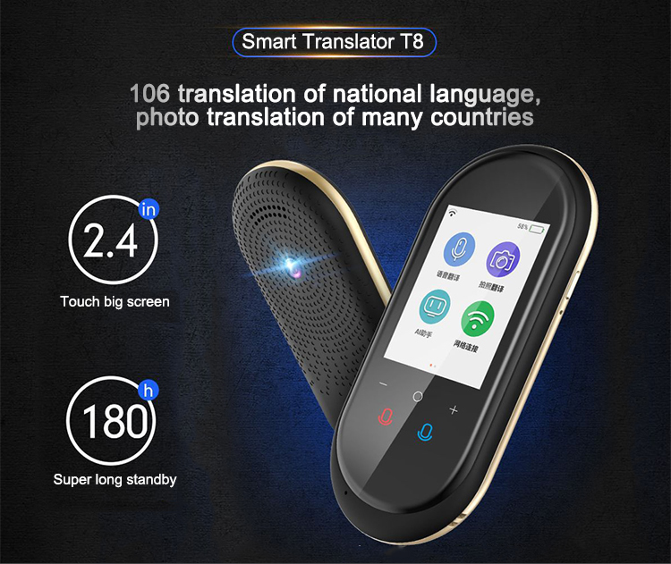 Support 106 Languages Portable Most Using Translate Chinese To Language Translation Machine Smart Voice Translator