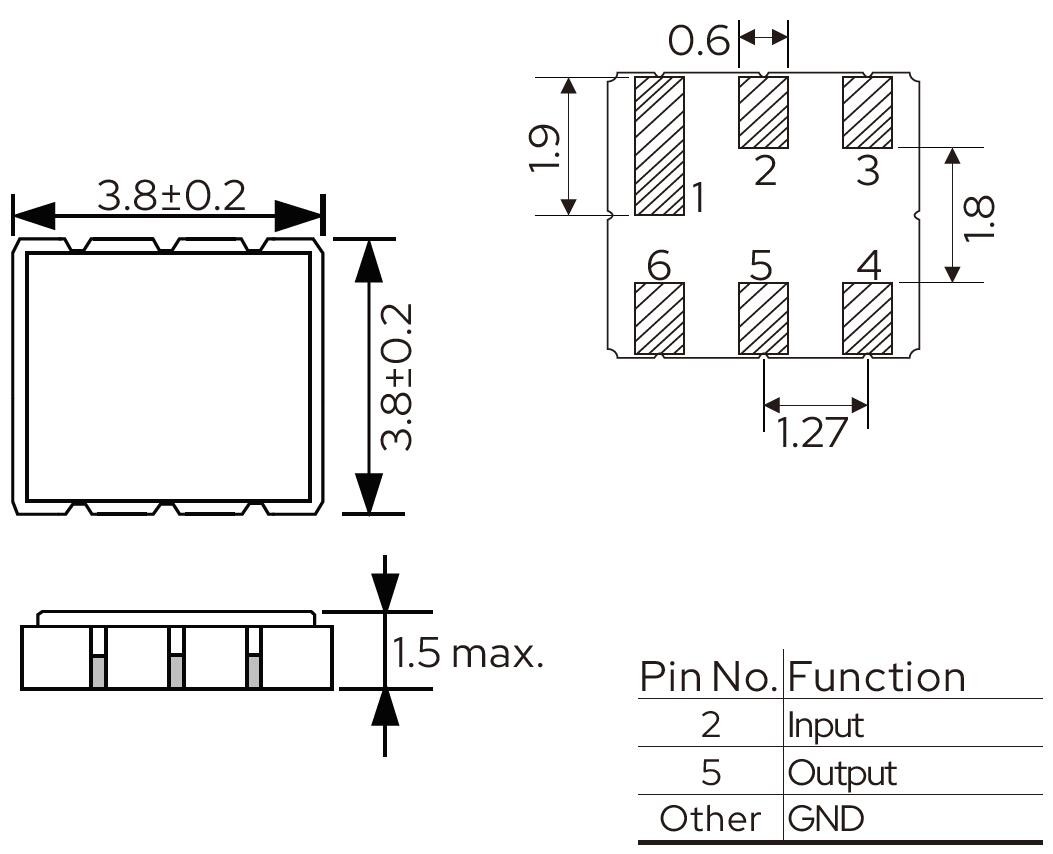 DCC6-SAW-Filter-Dimensions