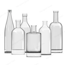 Collar Material Clear Glass Body Material Glass 500ml Airtight Cork Cap Bottle for Liquor