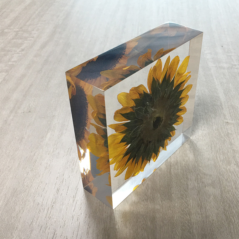 Low MOQ Custom Shapes Sizes paper weight Crafts For Decoration custom resin weightpaper scale flower inside acrylic paper weight