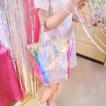 Holographic Travel Transparent Shoulder PVC Handbags