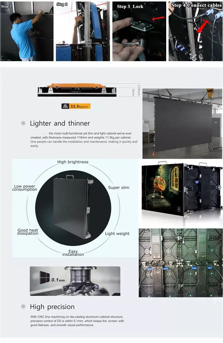 High Quality Hd Led Video Wall P3.91 Outdoor full color For Event Rental