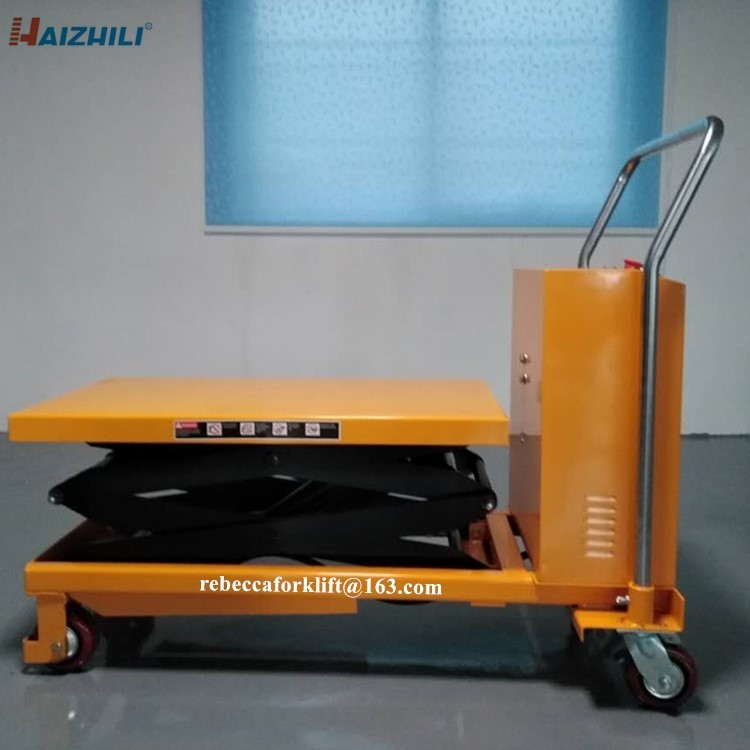 DC 12V Powered Mini Electric Scissor Lift , 1000kg 1700mm Electric Hydraulic Lift Table