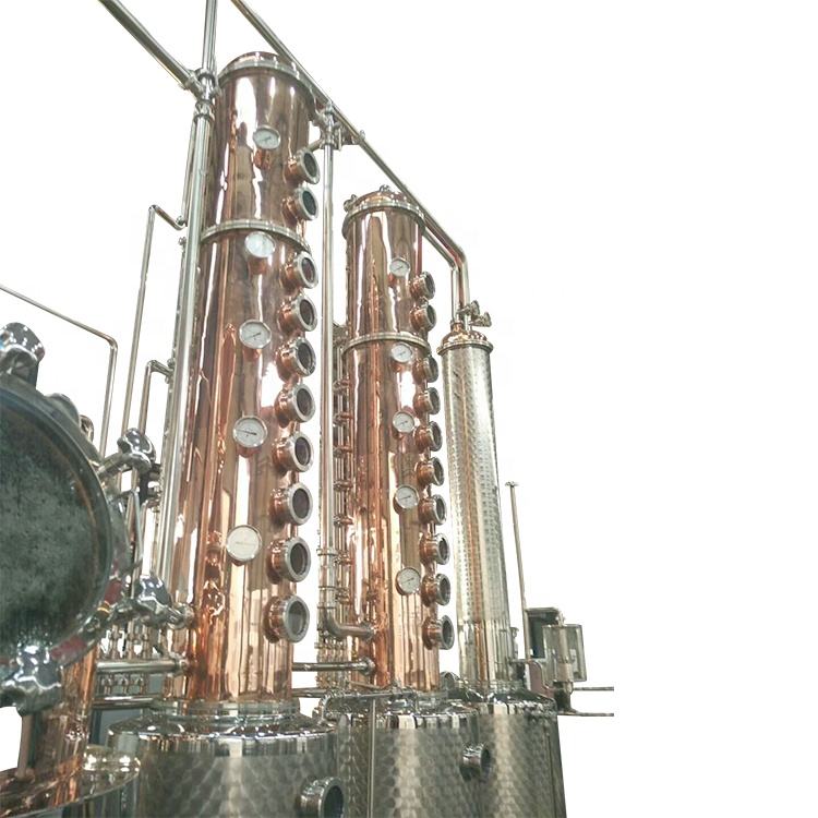 1.5kw Red Copper Vodka And Whisky Alcohol Distillation Brewery Equipment For Products