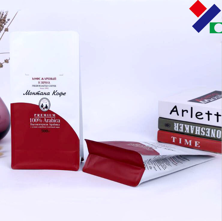 100g 5lb Aluminium Foil Coffee Stand Up Pouches , Custom Coffee Bean Bags With Valve