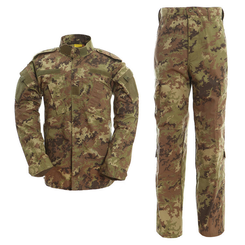 Seamless Fusing Outdoor Hiking Work Training Suit Long Sleeve Shirts Trousers ACU Men Camouflage Uniform