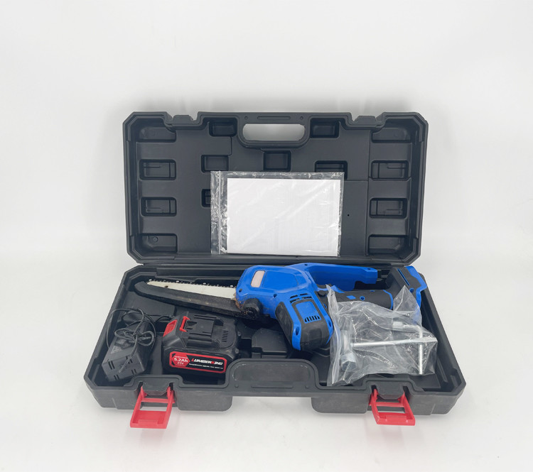 Cordless CE Handheld Mini Chainsaw 4000mah Battery Powered 8 Inch For Tree Cutting