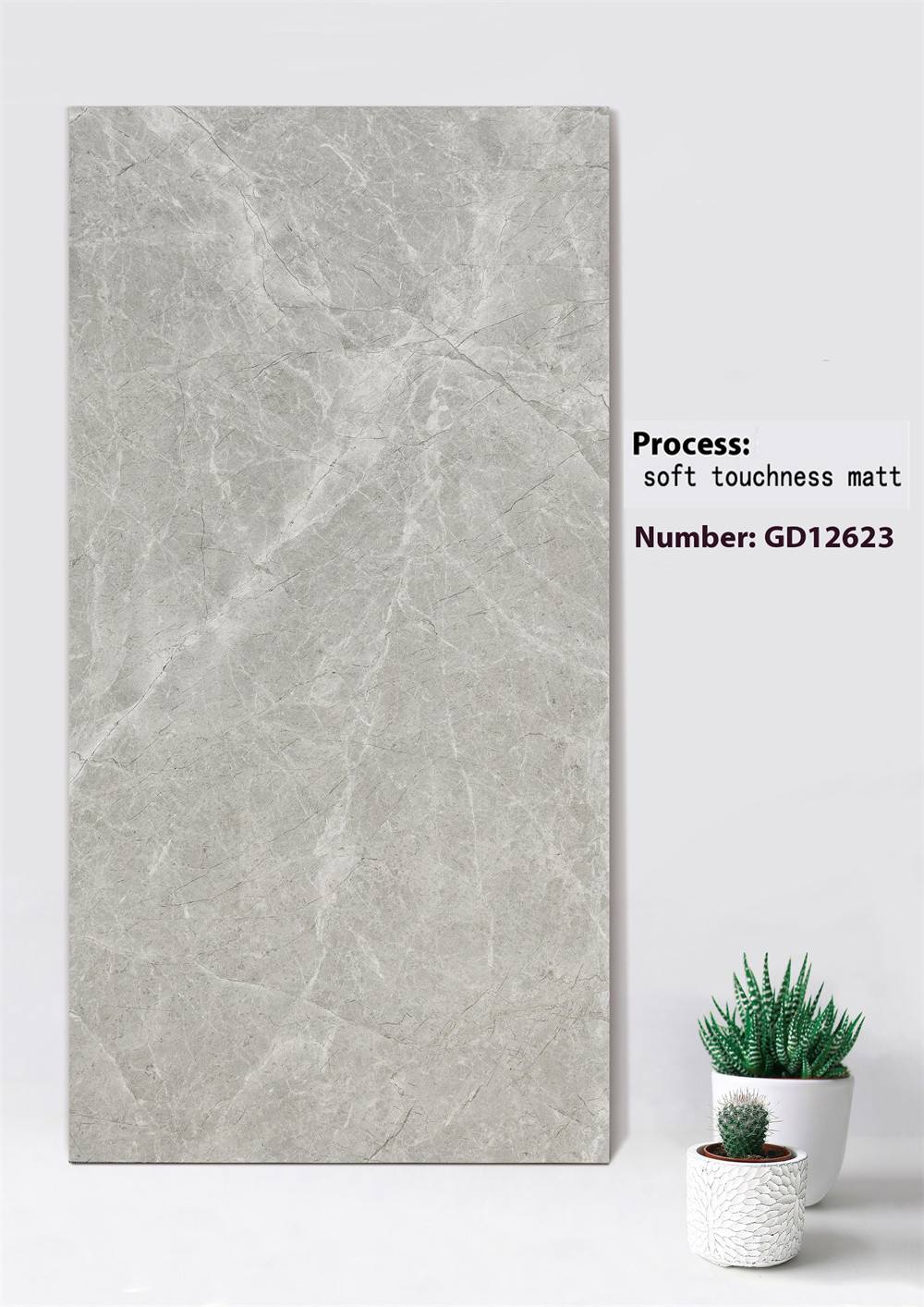 White And Gray Firebrick Soft Touchness Matt Decorative Curtain Wall Tiles For Rebuilding 600x1200mm