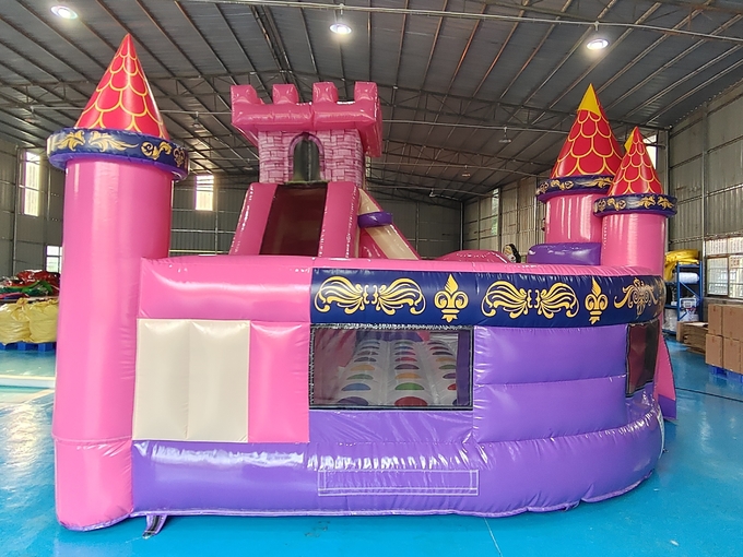 Tarpaulin Inflatable Jumping House Princess Cartoon Inflatable Bouncer With Slide Combo Inflatable Castle For Kids