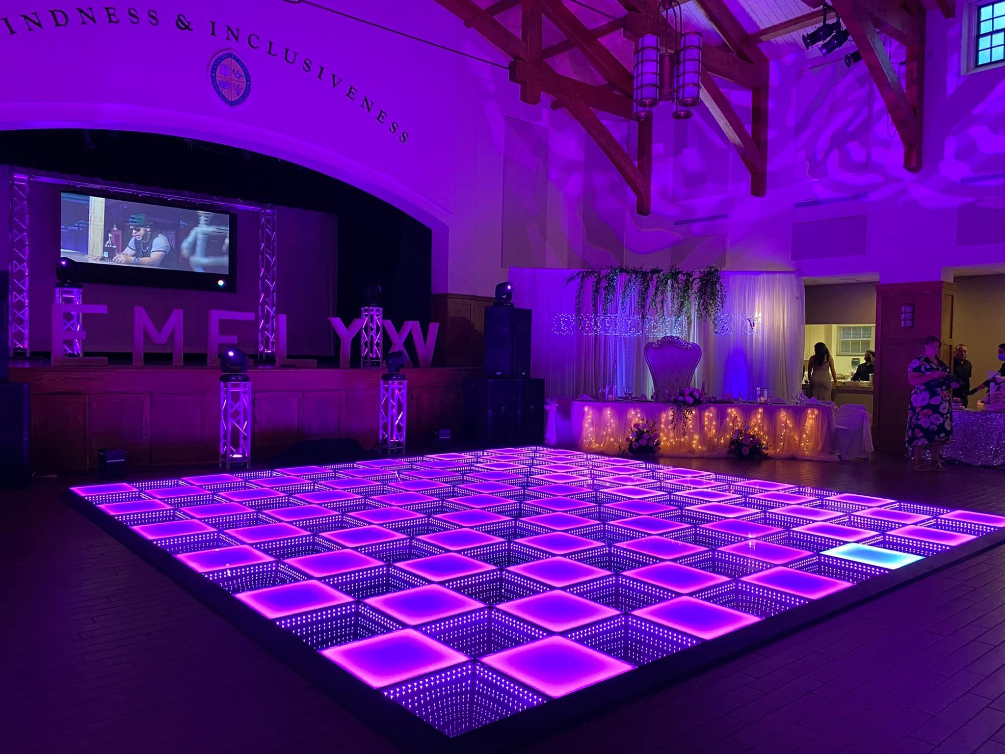 Night Club LED Dyeing Matte Mirror Dance Panel 50*50*7cm SMD5050 RGB 3in1