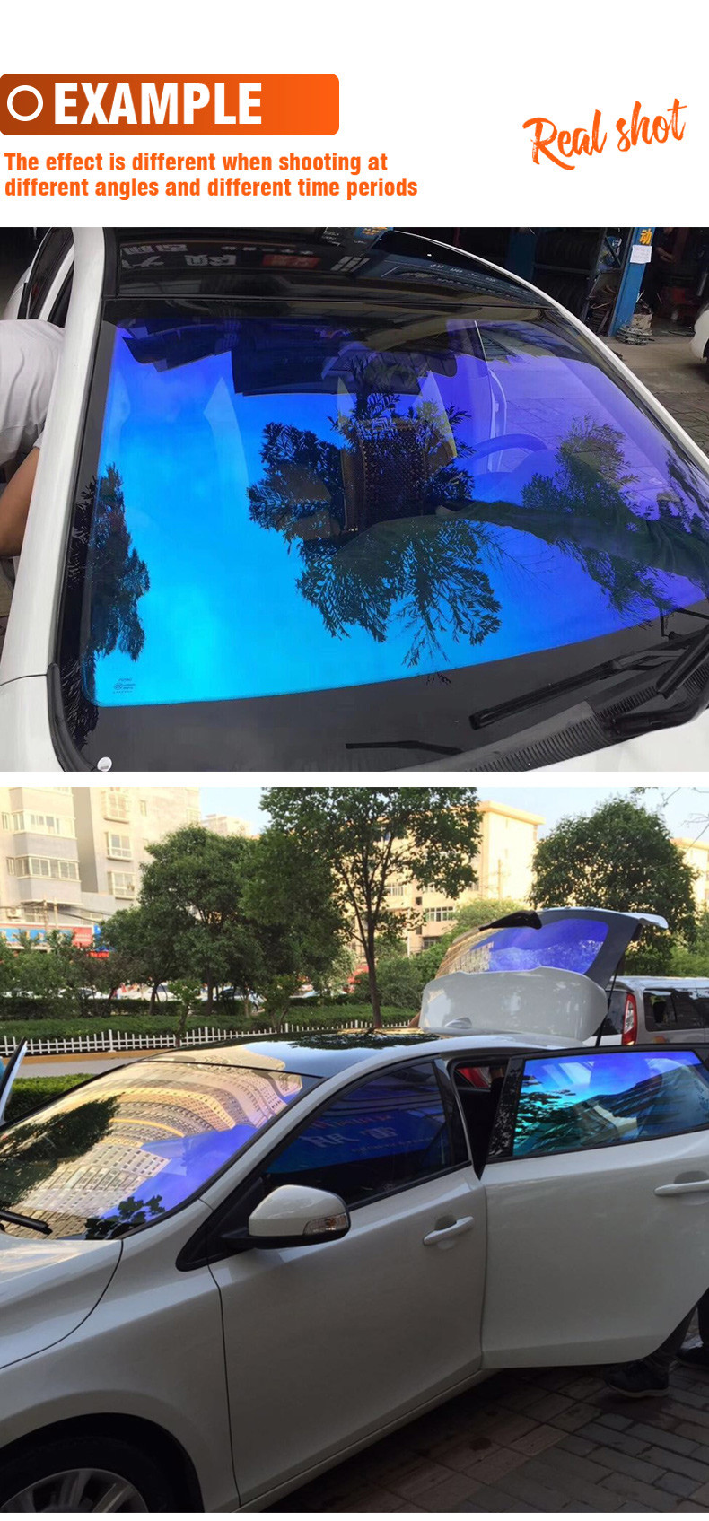 Purple Light Dazzle Color Side Rear Block Color Ppf Most Popular Chameleon Color Changing Window Film For Car Window Tinting