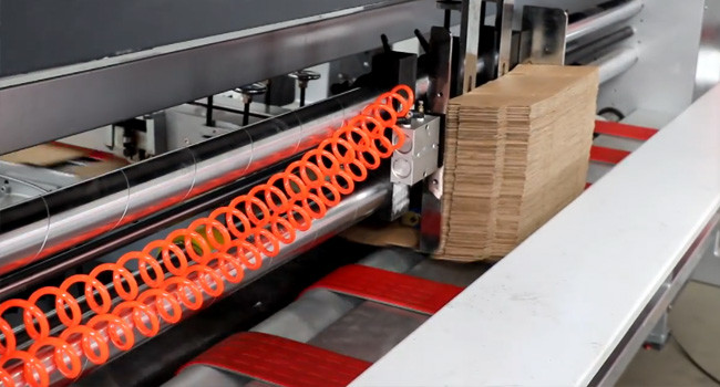 Corrugated Automatic Carton Folder Gluer Machine PLC Control